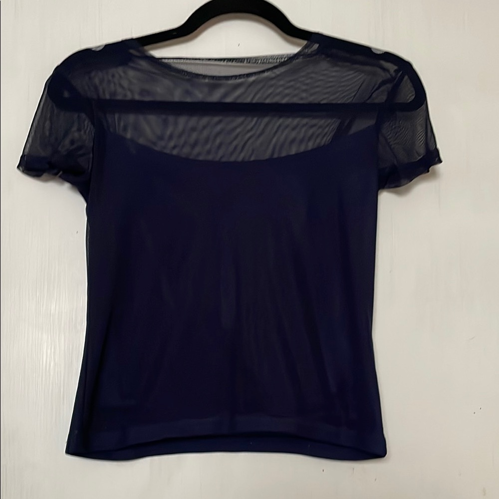 Sheer Navy Blouse